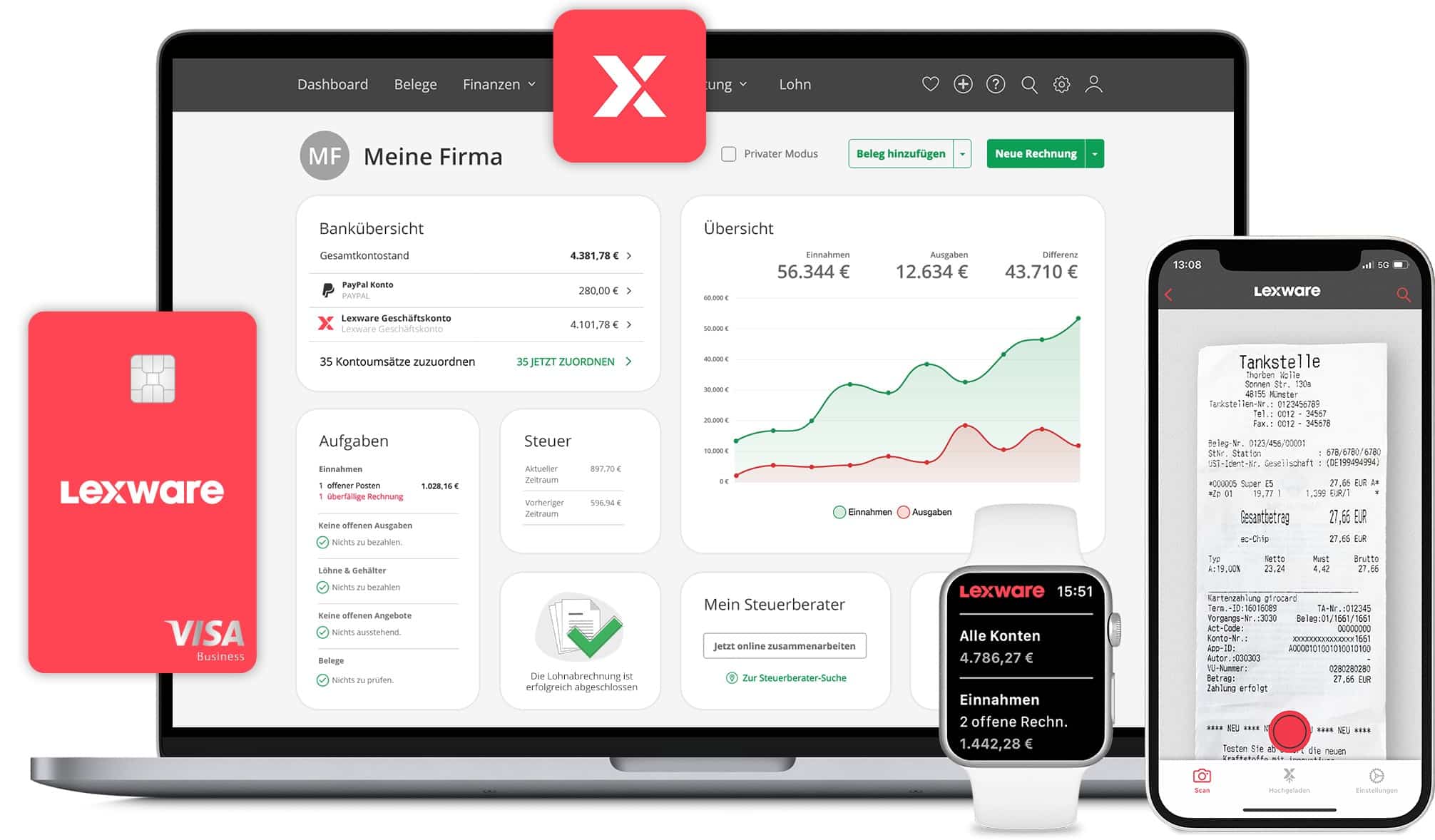 Lexware Office - arbeiten überall wo es Internet gibt