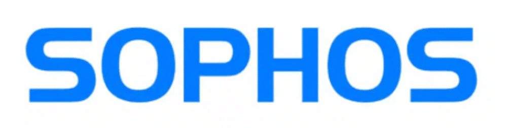 Blaues Logo mit dem Namen Sophos