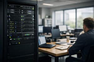 Energieeffiziente IT im Mittelstand: So senkst du Energieverbrauch, Kosten und Aufwand mit Konsolidierung, Virtualisierung, Abschaltregeln und Monitoring.